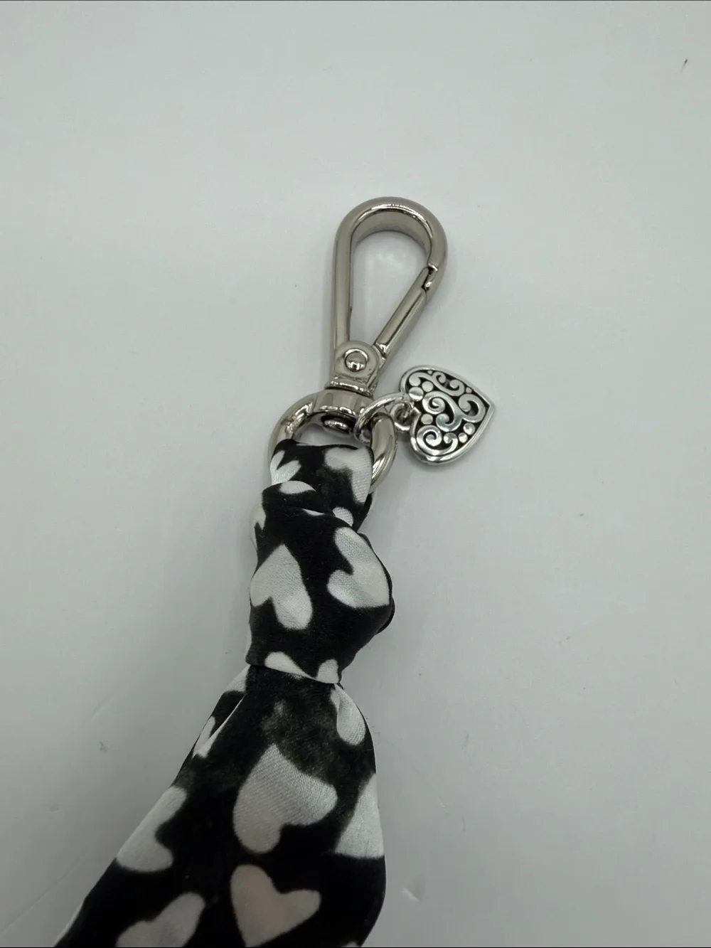 Brighton Fashionista Open Hearts Scarf Keychain or Purse Charm